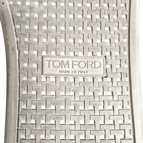 TOM FORD | Warwick White Grained Leather Low-Top Sneakers in Size US 16 - Picture 10 of 10